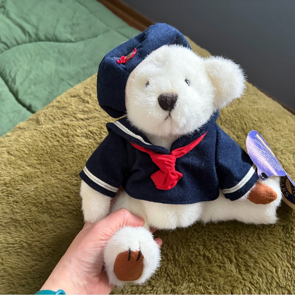 Brass Button Bear Sailor Plush Bear